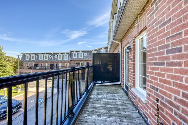 Balcony looking along the back of the townhomes