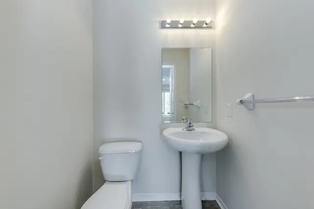 Second-floor powder room
