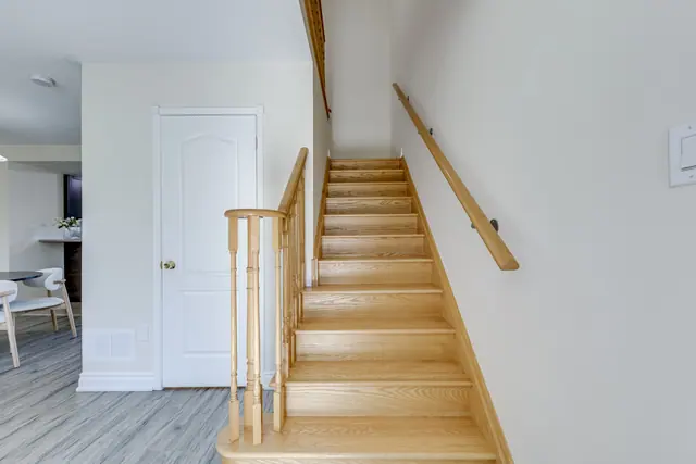 Stairs up to the third floor