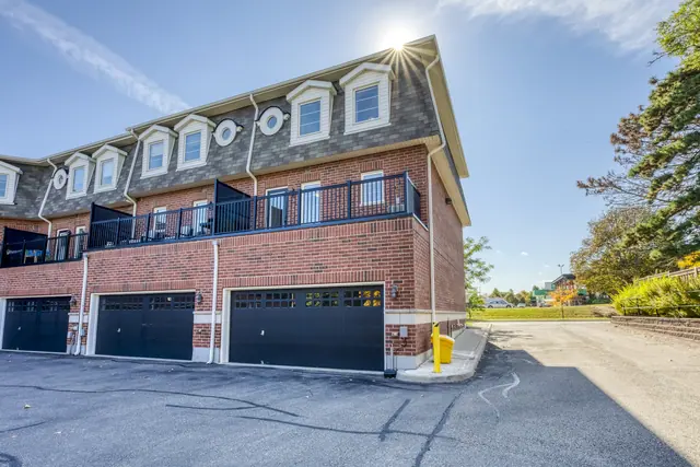 Back of the townhomes, with the garages below