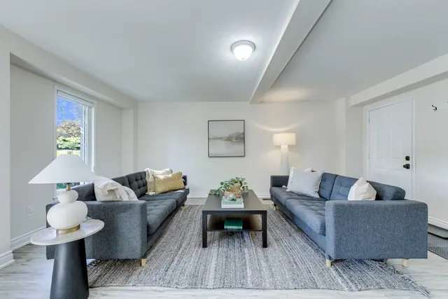 Ground-floor living room with two sofas
