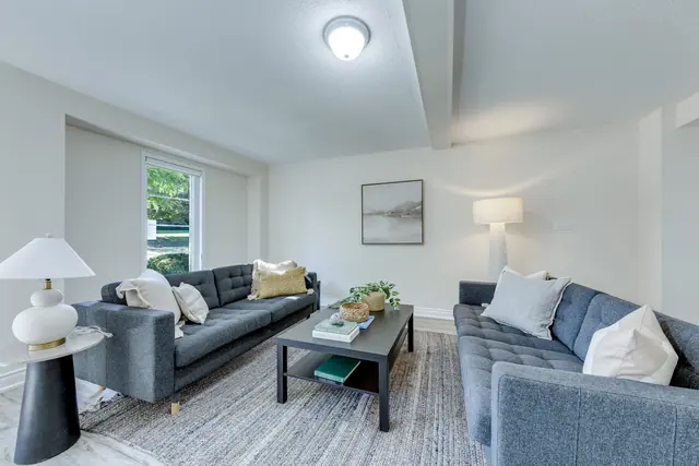 Ground-floor living room and front window