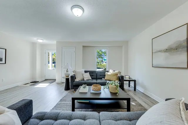 Ground-floor living room looking toward the front door